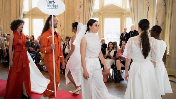 Brautmode Hochzeitskollektion Nähwerk IDM am Mode-Salon Laufmeter 2026 in Bern