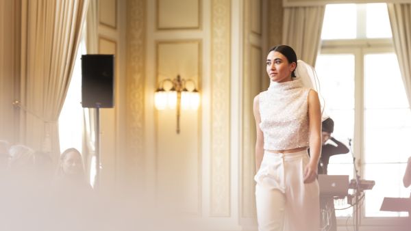 Nähwerk IDM am Mode-Salon Laufmeter in Bern April 2026 mit ihrer Brautmode bzw. Hochzeitskollektion