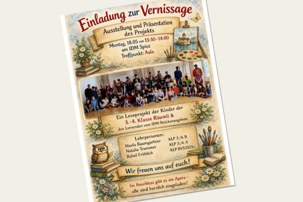 Leseförderung Brückenangebote und Primarschule, Einladung