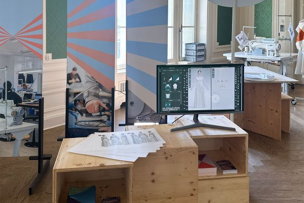 Die Videodokumentation von Simone Lüdi zeigt die digitale Produktentwicklung der Brautkollektion in 2D und 3D.